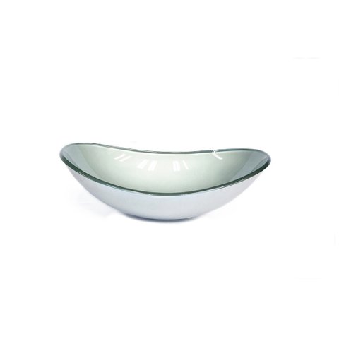 CUBA DE VIDRO OVAL 47CM PRATA