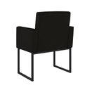 Ver imagem 5 de Kit 2 Poltronas + Namoradeira para Recepção Preto