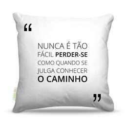 Almofada 40 x 40cm Nerderia e Lojaria frases caminho colorido - 1
