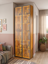 Ver imagem 1 de Cristaleira 100% MDF 2 Portas com LED, Espelho e 10 Prateleiras 76x217,6x23,5cm