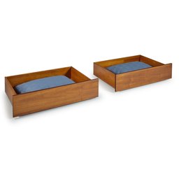 Conjunto Cama King com Dois Gavetões em Madeira Maciça Mv Outlet Mel - 3