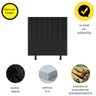Cabeceira Estofada Cama Casal 140cm Lídia Suede e Frame Preto - 4