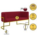 Ver mais imagens de Kit Sofá 2 Lugares + 2 Poltronas para Recepção Balaqui Marsala