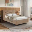 Ver imagem 2 de Kit Cama Box Casal e Cabeceira em Madeira Maciça Estofada Espresso Móveis Bege/Dourado