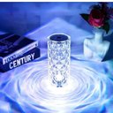 Ver imagem 2 de Luminaria Noturna Infantil Abajur Controle Remoto Rgb 16 Cores Cristal Mesa Led Multicolorida Touch