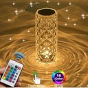 Ver imagem 7 de Luminaria Noturna Infantil Abajur Controle Remoto Rgb 16 Cores Cristal Mesa Led Multicolorida Touch