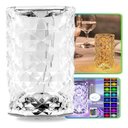 Ver imagem 6 de Luminaria Noturna Infantil Abajur Controle Remoto Rgb 16 Cores Cristal Mesa Led Multicolorida Touch