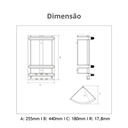 Ver imagem 3 de Porta Shampoo Bellart de Canto para Parede Cor Branco Durín