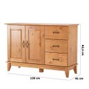 Ver imagem 5 de Buffet Aparador 2 Portas 3 Gavetas 120 cm e Cristaleira 1 Porta Bella Carvalho Fosco