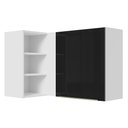 Ver imagem 1 de Armário Aéreo de Canto com Adega Acoplada Madesa Lux 1 Porta Branco/Preto