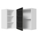 Ver imagem 5 de Armário Aéreo de Canto com Adega Acoplada Madesa Lux 1 Porta Branco/Preto