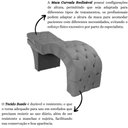Ver imagem 5 de Maca Estética Estofada Reclinável Ergonômica Suede Maraísa Cor:cinza