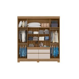 Guarda-Roupa Casal Bilbao 4 Portas Amendola Off-White - 4