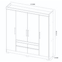 Ver imagem 5 de Guarda-Roupa Casal Bilbao 4 Portas Amendola Off-White