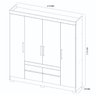 Guarda-Roupa Casal Bilbao 4 Portas Amendola Off-White - 5