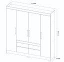 Ver imagem 5 de Guarda-Roupa Casal Bilbao 4 Portas Amendola Off-White