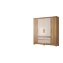 Ver imagem 1 de Guarda-Roupa Casal Bilbao 4 Portas Amendola Off-White