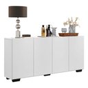 Ver imagem 1 de Aparador Buffet Multimóveis Veneza 4 Portas FG3557 Branco/Preto