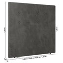 Ver imagem 7 de Cabeceira Cama Box Casal Queen Size Luana 160cm Veludo Cinza