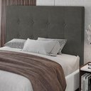 Ver imagem 3 de Cabeceira Cama Box Casal Queen Size Luana 160cm Veludo Cinza
