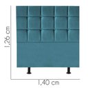 Ver imagem 2 de Cabeceira Estofada Cama Box Casal 140cm Espanha Suede Azul Turquesa- Mabe Magazine