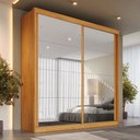 Ver imagem 5 de Guarda Roupa Mali 2 Portas de Correr 100 MDF com 02 Espelhos - Móveis Europa