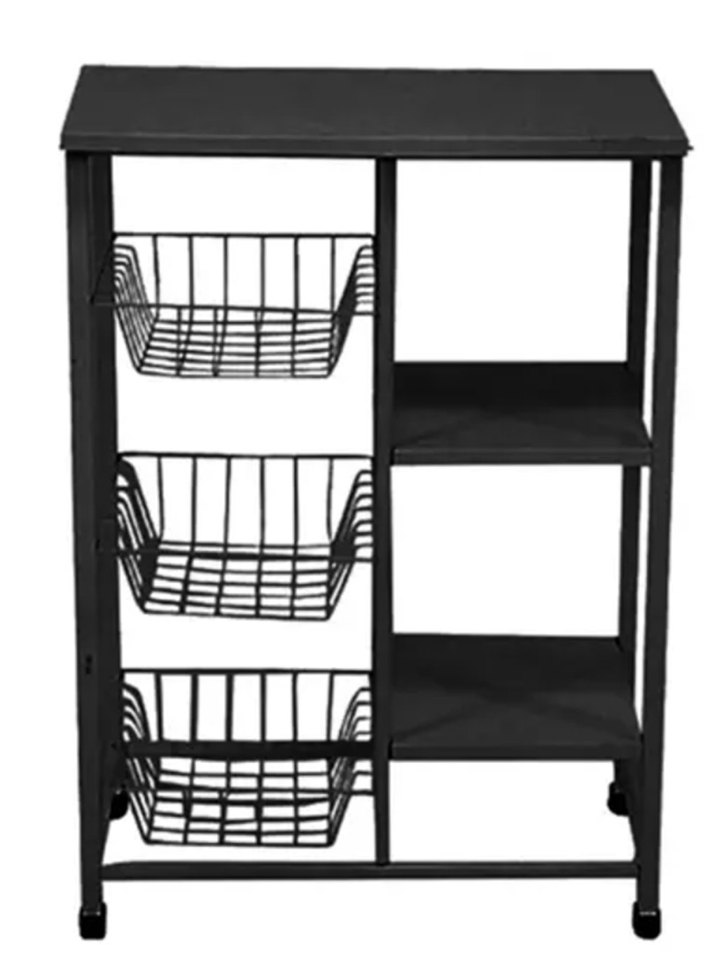 Fruteira e Suporte Microondas Bebedouro Cor: Preto - 1