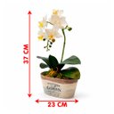 Ver imagem 5 de Arranjo Flores Orquídeas Decoração Centro Mesa Jardim 37cm Garden