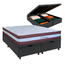 Ver imagem 1 de Conjunto Cama Box Bau Blindado Queen + Colchão Molas Ensacadas Legaccy Paropas