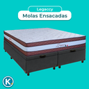 Ver imagem 4 de Conjunto Cama Box Bau Blindado Queen + Colchão Molas Ensacadas Legaccy Paropas
