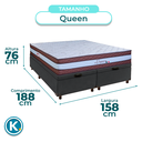 Ver imagem 3 de Conjunto Cama Box Bau Blindado Queen + Colchão Molas Ensacadas Legaccy Paropas