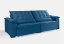 Ver imagem 3 de Sofá Retrátil e Reclinável Renew 2.30m Estilo Estofados - França Velusoft Cor "azul"