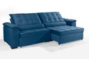 Ver imagem 2 de Sofá Retrátil e Reclinável Renew 2.30m Estilo Estofados - França Velusoft Cor "azul"
