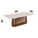 Ver imagem 3 de Mesa de Jantar Pitanga 2,20x1,10m Tampo em MDF e Off White com Vidro Temperado
