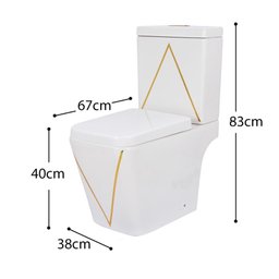 Vaso Sanitário Confort Plus Gold Line - Caixa Acoplada - 7