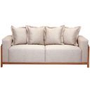 Ver imagem 3 de Sofá 03 Lugares para Sala de Estar 178 cm Khali B04 Linho Bege Couríssimo Verde - Lyam Lyam Decor
