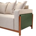 Ver imagem 7 de Sofá 03 Lugares para Sala de Estar 178 Cm Khali B04 Linho Bege Couríssimo Verde - Lyam Lyam Decor