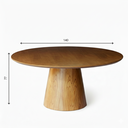 Ver imagem 2 de Mesa de Jantar Cone em Madeira Maciça 1,4m Castanho
