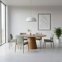 Ver imagem 5 de Mesa de Jantar Cone em Madeira Maciça 1,4m Castanho