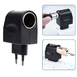Tomada Adaptador Parede Carregador Veicular Isqueiro Entrada 110/220V Saída 12V Conversor Energia - 2