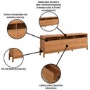 Ver imagem 4 de Rack para Tv 70 Pol. Repleta 2 Gavetas e Porta Basculante