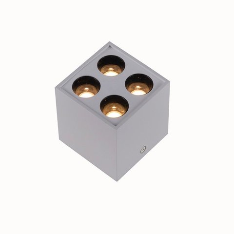 Spot sob Downlight Quadrado 8w 3000k 720lm 38° Irc90 Branco/preto-nordecor