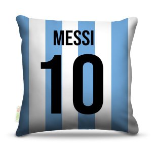 Almofada 40 x 40cm Nerderia e Lojaria argentina camisa 10 colorido