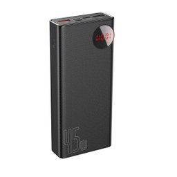 Banco de Carga Carregador Portátil Baseus Mulight 45W 20000mAh USB Bateria Extra Power Bank Preto - 2 Banco de Carga Carregador Portátil Baseus Mulight 45W 20000mAh USB Bateria Extra Power Bank Preto - 2