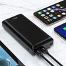 Carregador Power Bank 30000mAh USB + Tipo-C Baseus Portátil Banco de Carga Rápida Móvel - Preto - 4