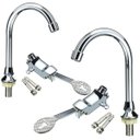 Ver imagem 1 de Torneira Valvula Acionamento Pedal Kit 2 Uni Banheiro Hospital Clinica Laboratorio Piscina Pia