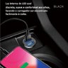 Carregador Veicular Turbo 5V 3.1A USB 2 Entradas - com Led Baseus - Preto - 2
