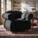 Ver imagem 3 de Poltrona Chesterfield Merlô Veludo:Preto