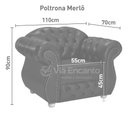 Ver imagem 6 de Poltrona Chesterfield Merlô Veludo:Preto