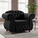 Ver imagem 2 de Poltrona Chesterfield Merlô Veludo:Preto